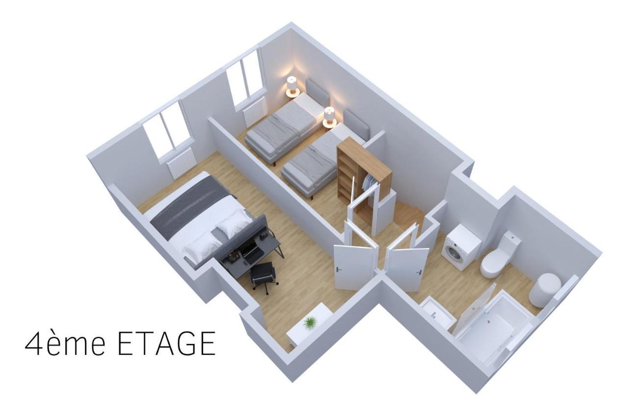 Le Double Pirou # 2 Appartements # Halte Auvergne Thiers Exterior photo